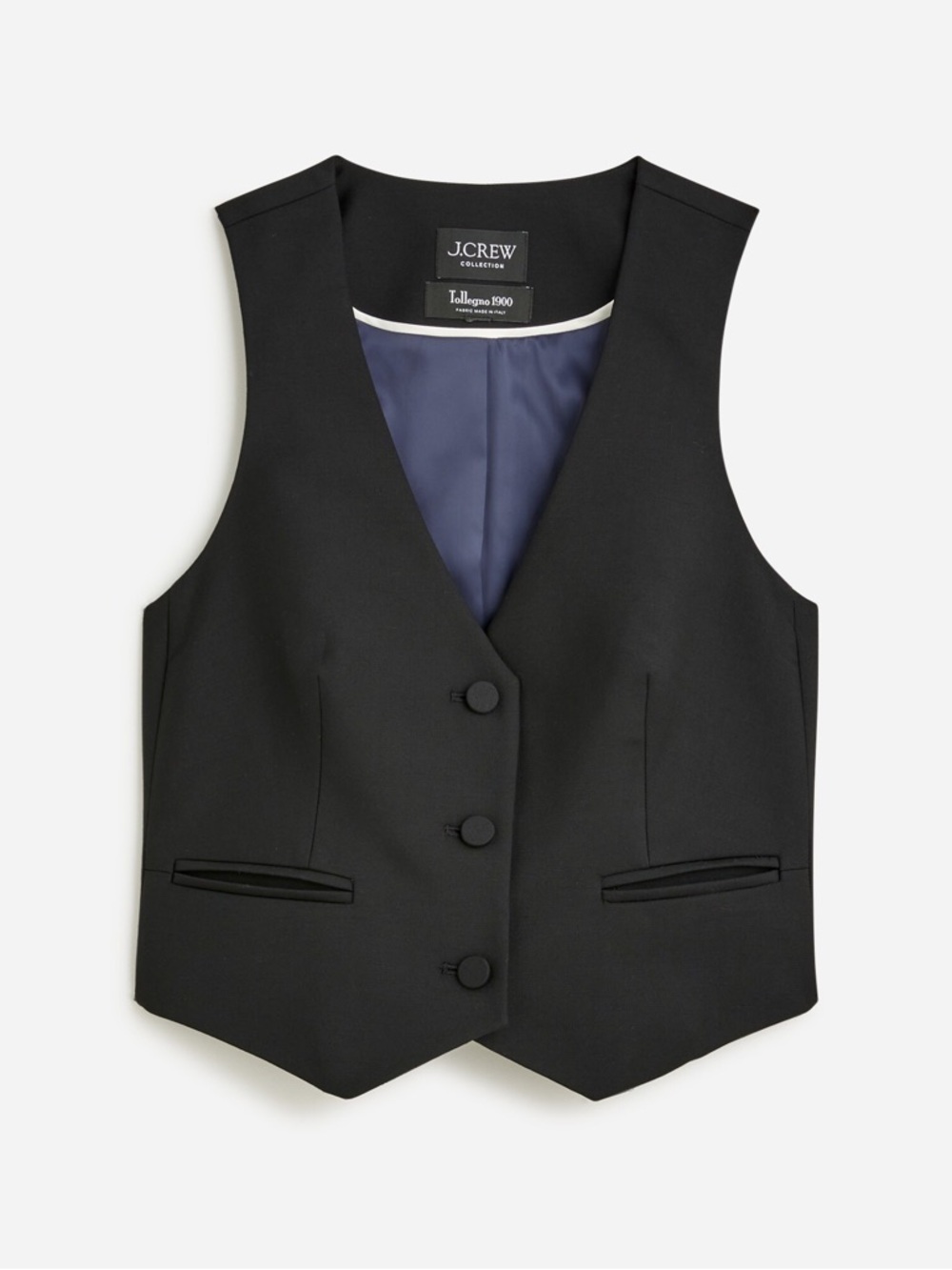 J. Crew collection Black tuxedo Vest